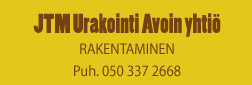 JTM Urakointi Avoin yhtiö logo